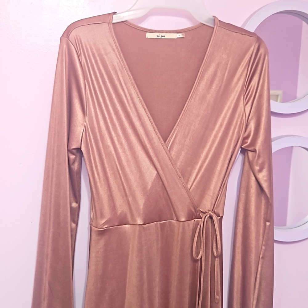 Mi Ami V Dress with Tie on Left side